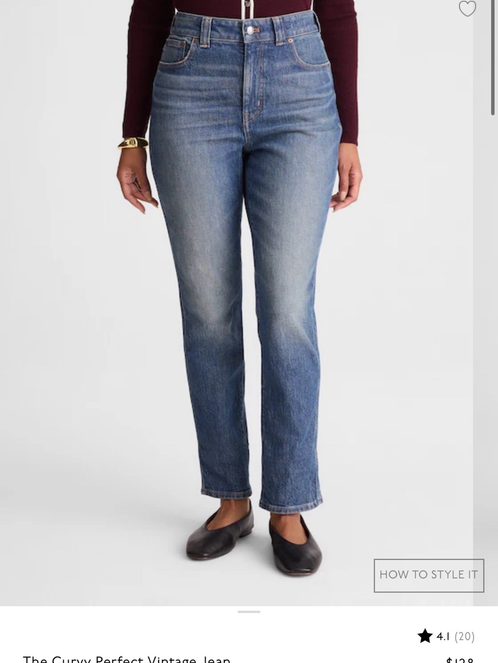 Madewell Curvy Perfect Vintage Straight Jean
